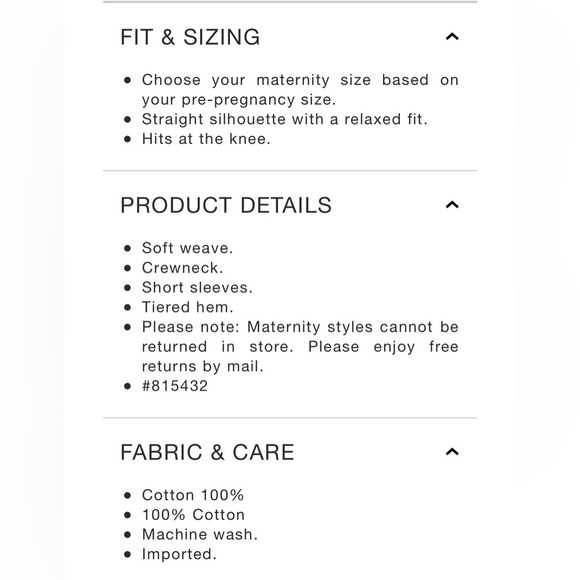 Gap Long sleeve multi colored maternity dress - Picture 2 of 7